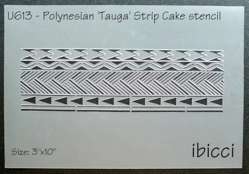 Polynesian 'Tauga' Strip #3 stencil - 3" x 10"